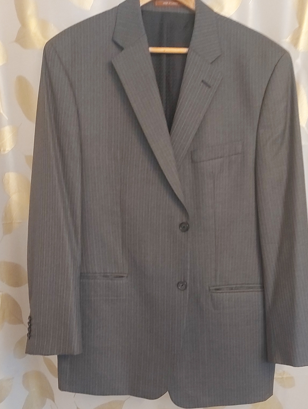 Michael Kors Gray Pinstripe Two-Button Men’s Suit Jacket